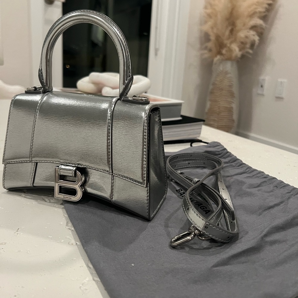 Balenciaga silver hourglass new without tags!
